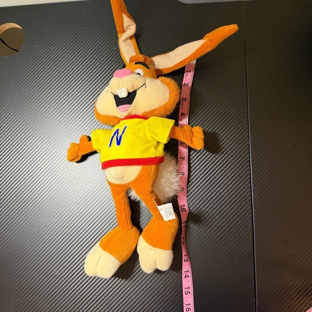 🐰 Vintage 2001 Nestlé Nesquik Bunny Plush – “N” Shirt – Toy Network Plush - Picture 4 of 12